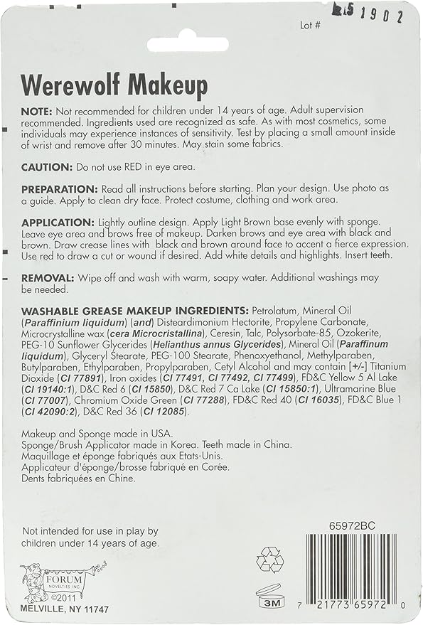 Forum Novelties 199242 Werewolf Makeup Kit