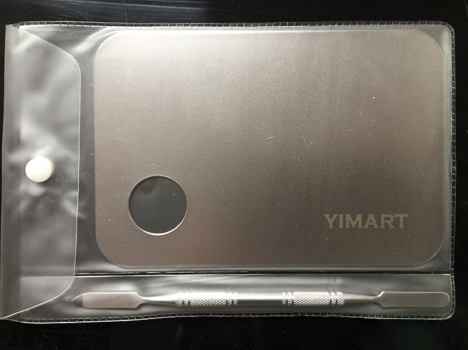Yimart Stainless Steel Cosmetic Makeup Mixing Pallete with Spatula