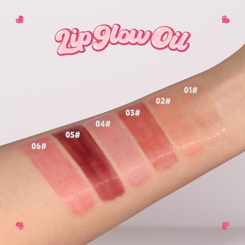 Lip Plumper Raspberry (0.19 Fl. Oz.) Lip Gloss Natural Lip Oil 2in1 Lip Care Serum for Beautiful Fuller-Looking Lips, Hydrating & Reduce Fine Lines,Tangerine