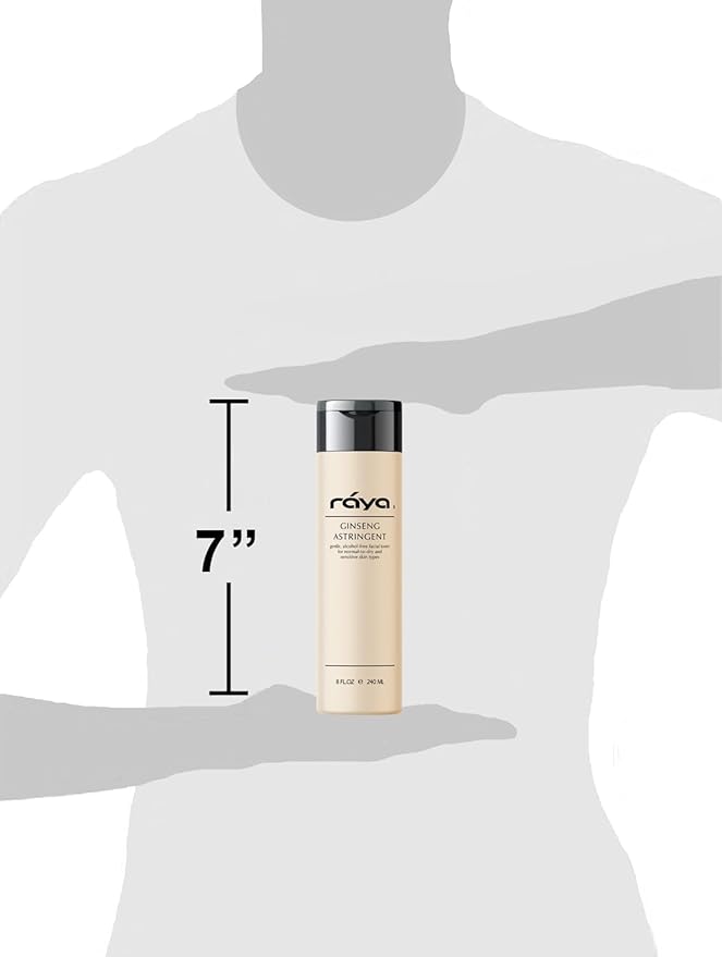 RAYA Ginseng Astringent with AHA 6 oz (G-205) | Gentle Glycolic Facial Toner for Dry and Sensitive Skin | Helps Tighten Pores, Smooth Complexion, and Reduce Fine Lines | Made with Alpha Hydroxy Acids