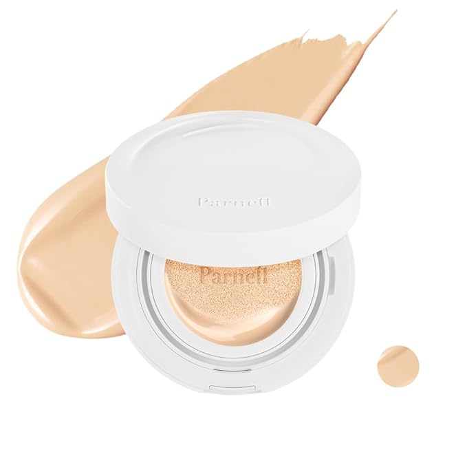 Parnell Cicamanu Serum Cushion - Moisturizing Foundation for Soothing, Coverage, Glass Skin and Lightweight for Sensitive and Dry Skin Pearl Skin (0.52 Fl Oz) (17W)
