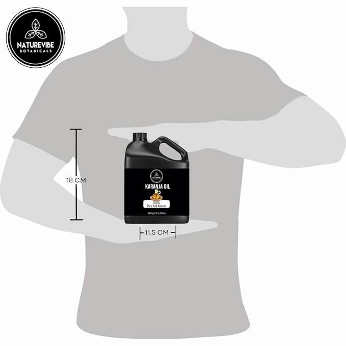 Naturevibe Botanicals Karanja Oil 32 Ounces | 100% Pure and Natural | Great for Skin Care and Hair Care