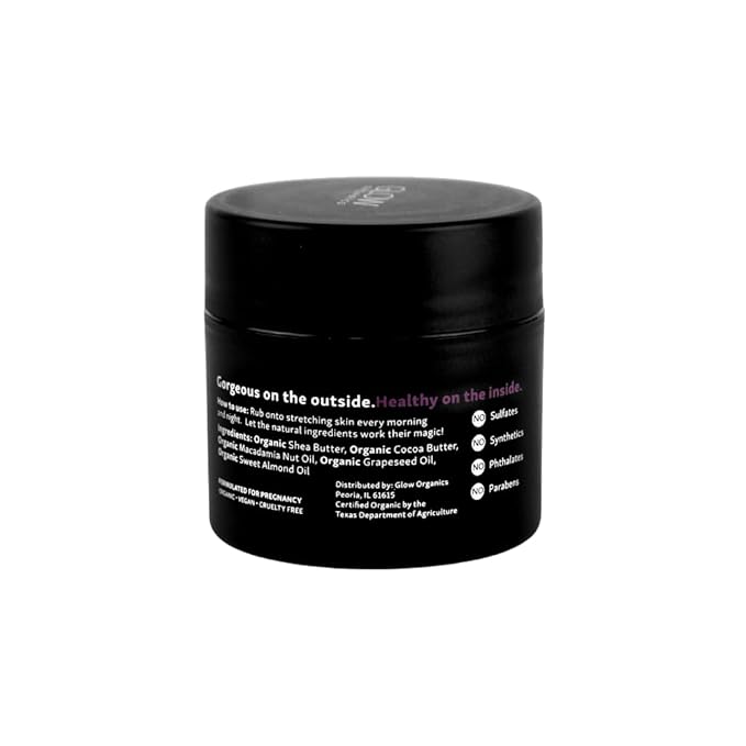 Belly Butter for Pregnancy, 100% Organic Stretch Mark Cream, Maternity Skincare for Itchy Skin & Scars, Safe Daily Ritual for Moms, 3.8oz