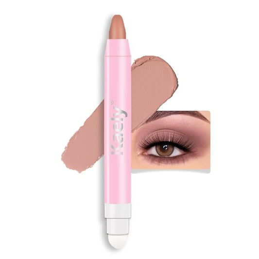 Kaely 2in1 Cream Eye Shadow Brightener Sticks for Eyes, Pencil Eyeshadow Applicator Stick Waterproof Pigmented, Eye Shadow Palette Highlighter Makeup, sombras para ojos, 23 Putty Matte