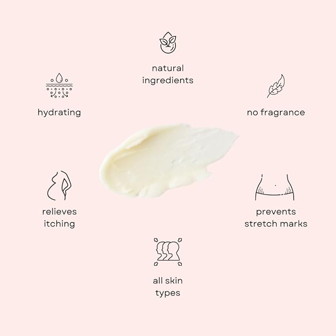 Organic Belly Butter for Pregnancy Stretch Mark Prevention and Treatment by Irene Organics - Award Winning Anti Stretch Mark Tummy Balm For Pregnancy and Postpartum 4oz - Hydrating Bump Cream