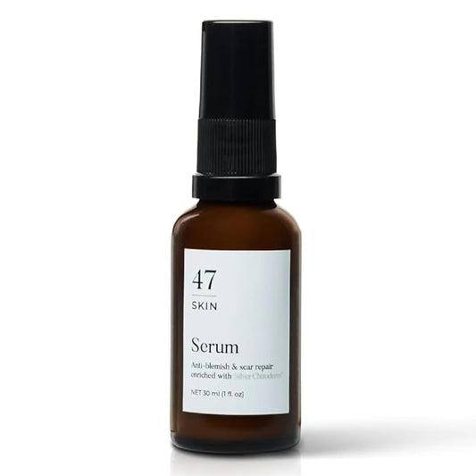 | Hydrating Face Serum with Silver Chitoderm for ALL Skin Types | Clears Acne, Prevents & Heals Breakouts & Blemishes, Repairs Scars | Moisturises and Nourishes For Smooth Skin | 30ml