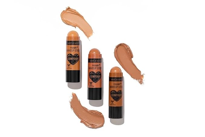 wet n wild MegaGlo Makeup Stick Conceal Contour Brown Oak's On You 1.1oz & Nude For Thought Versatile Cheek Color