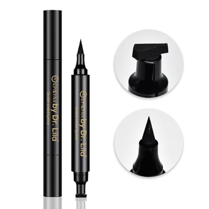 Waterproof Eyeliner - Double-Ended, Long-Lasting Liquid Eyeliner Pen with Precision Tip for Smooth Application - Smudge-Proof, Hypoallergenic, Vegan & Gluten-Free Eye Liner, 2mL Purple