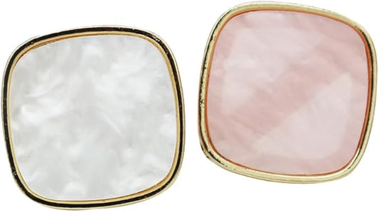 2 Pcs Nail Art Palette Ring Nail Color Mixing Tray Nail Polishing Palette Makeup Foundation Mixing Plate with Finger Ring for Nail Salon Shop Square