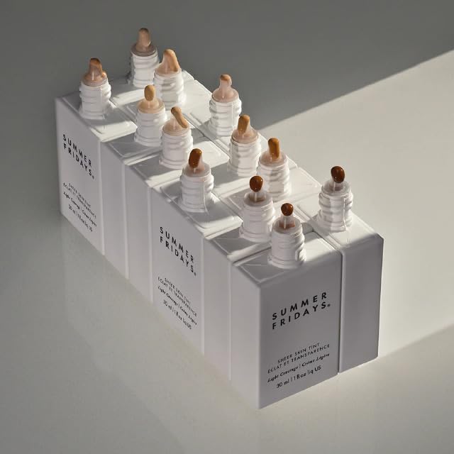 Summer Fridays Sheer Skin Tint - Skin Tint with Hyaluronic Acid - Helps Diminish Uneven Skin Tone - Sheer to Light Coverage - Shade 6 - Medium Tan with Warm Golden Undertones (1 Fl Oz)