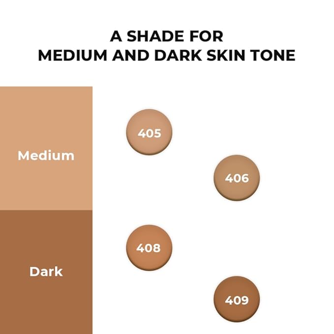 Lamel- Smart Skin Serum Tinted Foundation - 405 Latte | Smoothens skin | Weightless texture| Blurs pores | All-day wear | 35ml