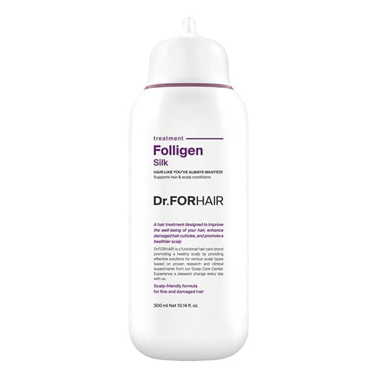 Dr.FORHAIR Folligen Silk Treatment 300 ml/10.14 fl. oz. | Damaged Scalp And Hair Care | Gentle, Nourishing & Strengthening