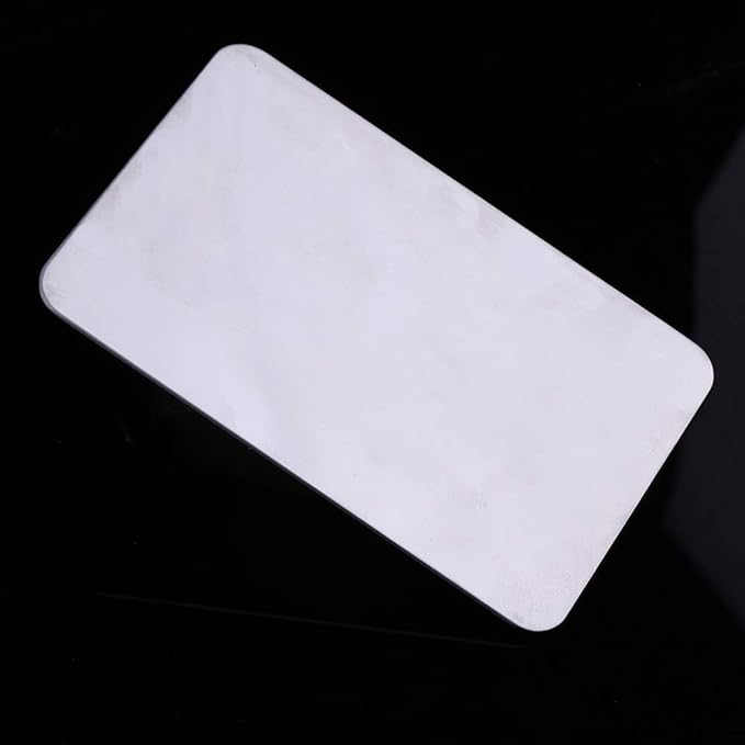 Mixing Palette Small Stainless Steel Makeup Palette Rec Shape Mixing Plate Tools with Spatula Nail Art Palette for Blending Cosmetic Shades