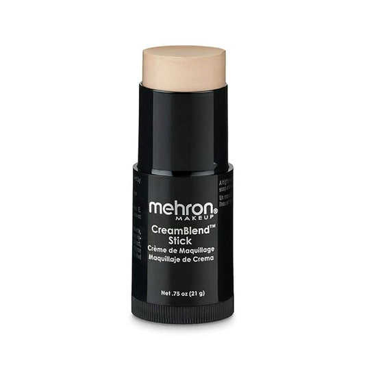 Mehron Makeup CreamBlend Stick | Face Paint, Body Paint, & Foundation Cream Makeup | Perfect for Halloween .75 oz (21 g) (Light 1)