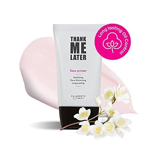 Elizabeth Mott - Thank Me Later Eye & Face Matte Primer for Long-Lasting Power Grip Makeup, Shine & Oil Control, Pore Minimizer, Hides Wrinkles, Prevent Creasing for All-Day Eye Makeup Wear-10g & 30g