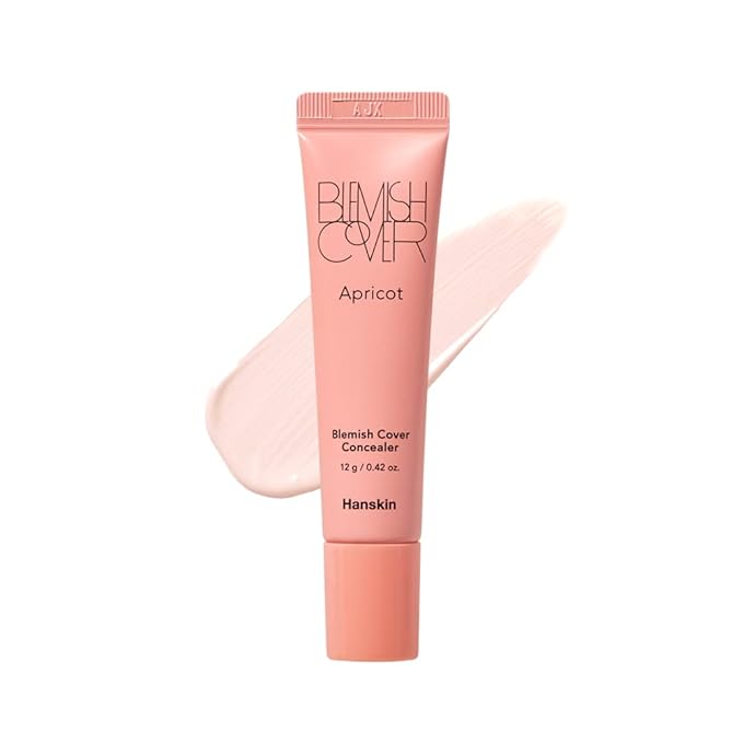 Hanskin Apricot Blemish Cover, Dark Circle Cover, Full Coverage Color Correcting Concealer [Apricot/12g]