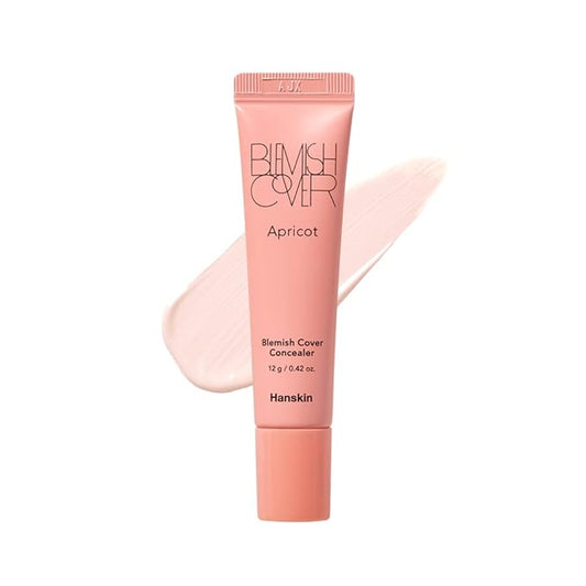 Hanskin Apricot Blemish Cover, Dark Circle Cover, Full Coverage Color Correcting Concealer [Apricot/12g]