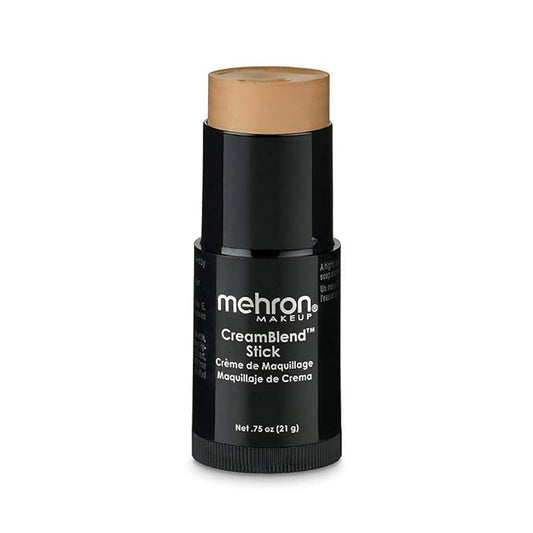 Mehron Makeup CreamBlend Stick | Face Paint, Body Paint, & Foundation Cream Makeup | Body Paint Stick Perfect for Halloween .75 oz (21 g) (Medium 0)