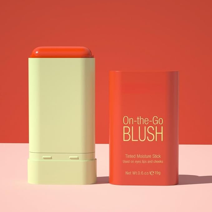 Blush Rare Beauty Liquid Blush Cream Blush Stick For Cheeks Natural Blendable Powder Blusher Stick On The Go Blush Brushes For Makeup Cheeks,Natural Waterproof, Long Lasting (orange)