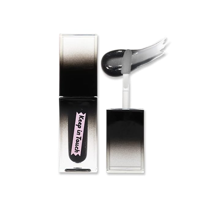 Keep In Touch The Black Plumper Tint | 2X Plumping Effect, Moisturizing Lip Gloss | Vegan and Cruelty-Free Korean Lip Tint (Royal Midnight)