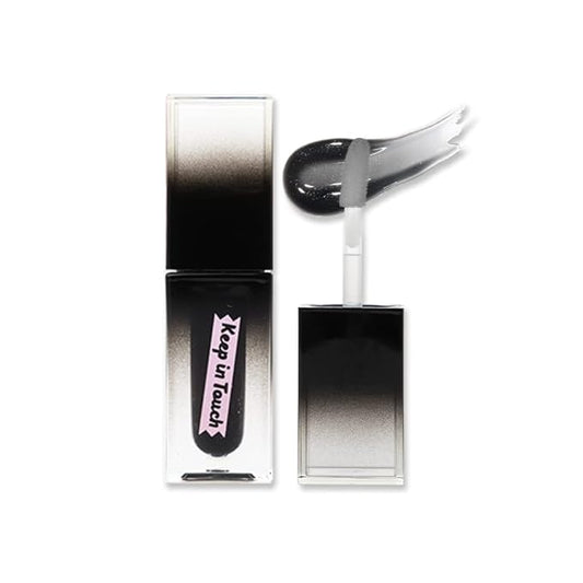 Keep In Touch The Black Plumper Tint | 2X Plumping Effect, Moisturizing Lip Gloss | Vegan and Cruelty-Free Korean Lip Tint (Royal Midnight)