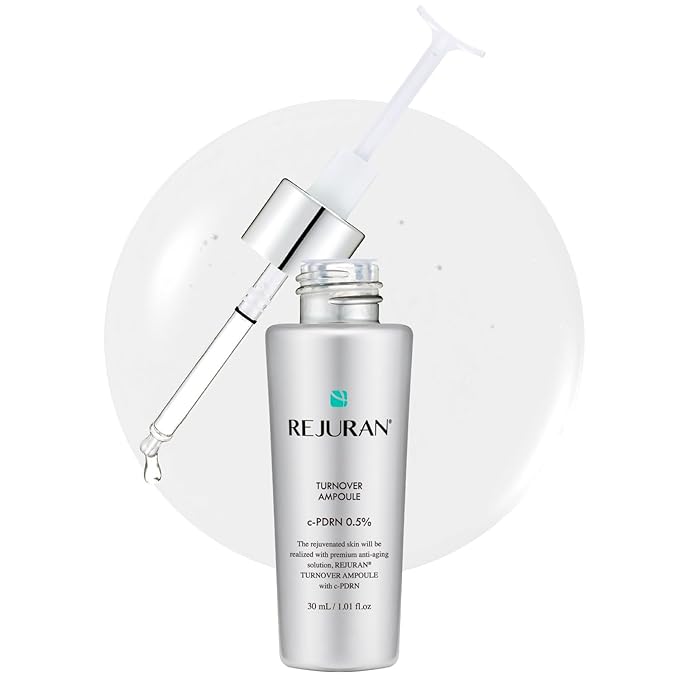 REJURAN® Turnover Ampoule, c-PDRN® – Original Salmon DNA PDRN Face Serum for Rejuvenation, Firming, Hydration & Youthful Glow, Refines Skin Texture. Korean Skincare (1.01 fl oz)