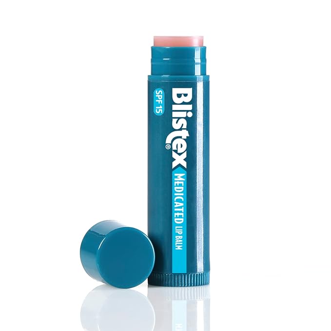 Blistex Medicated Lip Balm, 0.15 Ounce, 3 Count (Pack of 1) Prevent Dryness & Chapping, SPF 15 Sun Protection, Seals in Moisture, Hydrating Lip Balm, Easy Glide Formula for Full Coverage