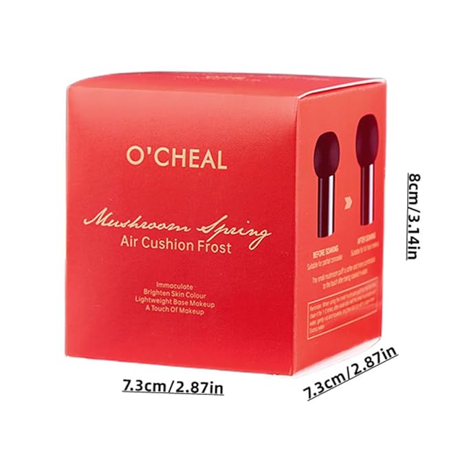 GL-Turelifes Mushroom Head Air Cushion CC Cream Foundation Water Feeling Flawless BB Cream Moisturizing Oil Control,lightweight & Smoothing Natural Face Concealer (H-01 Ivory, 0.53 Oz)