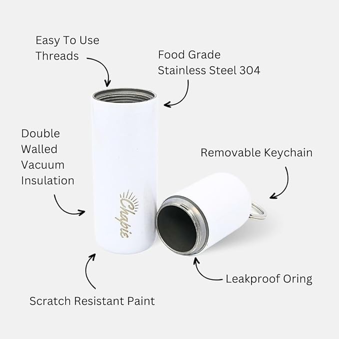 OG | Vacuum Insulated Lip Balm Keychain Holder, Prevents Melting & Messes | 3-Pack (Endless Summer)