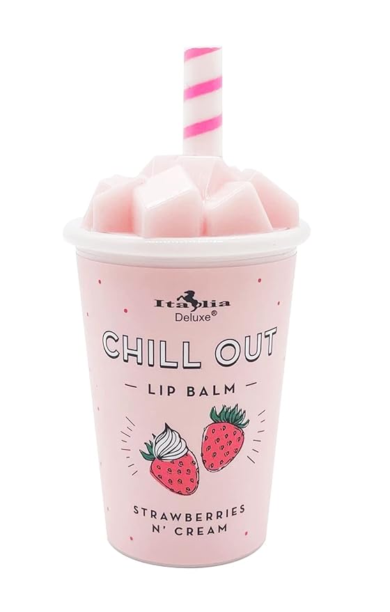 Chill Out Lip Balm 6 Piece Set - Caramel Macchiato, Pina Colada, Cotton Candy, Strawberries n' Cream, Very Berry, Matcha Milk Tea