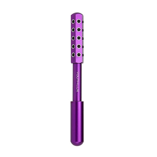 Radiance Roller – Germanium Stone Facial Massage Tool for Lifting, Sculpting, De-Puffing, Glow Boost, Energizing & Cooling Effect (Purple)