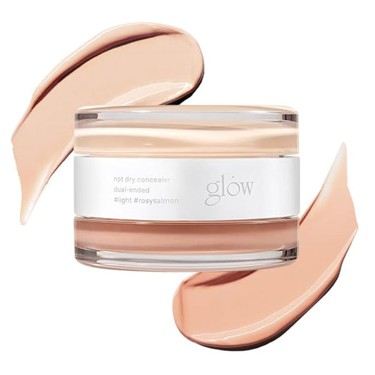 not dry concealer #light #rosysalmon : Vegan-Free, hypoallergenic, premium dual-ended concealer, expertly crafted to flawlessly cover blemishes and dark circles, 0.4 Oz