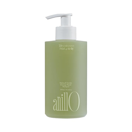 Patchouli Garden Damage Repair Shampoo - Korean Hair Care Nourishing Shampoo for Men & Women w/Patchouli Leaf Water, Protein Complex & Green Herb Complex - Vegan Scalp Cleanser (15.22 fl.oz)