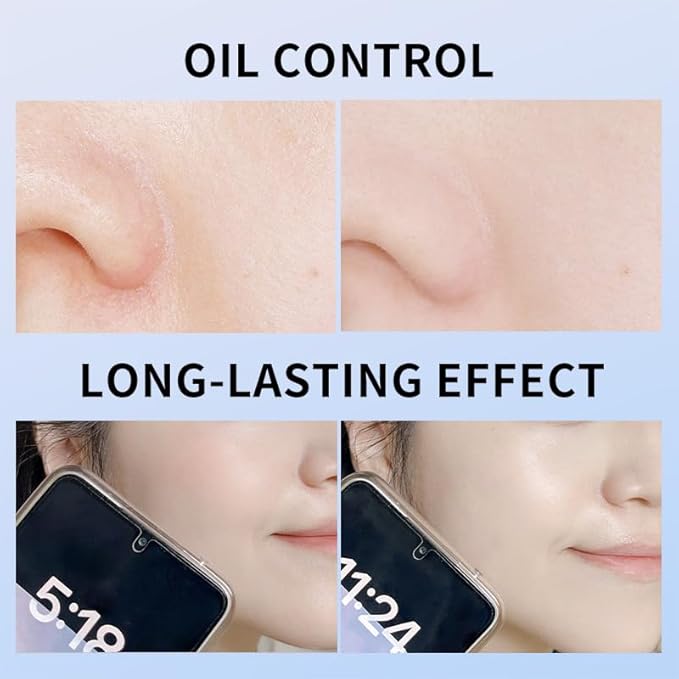 Oil Control Face Pressed Powder, Matte and Smooth Translucent Powder Setting Powder Makeup, Waterproof Long Lasting Finishing Face Powder, Cruelty-free, 0.35Oz (01 White)