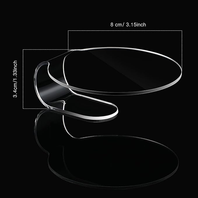 Makeup Mixing Palette 2 Pieces Handheld Makeup Mixing Tray Acrylic Foundation Mixing Tray Clear Foundation Palette Eyeshadow Makeup Hand Palette Cosmetic Foundation Dish for Makeup Blending