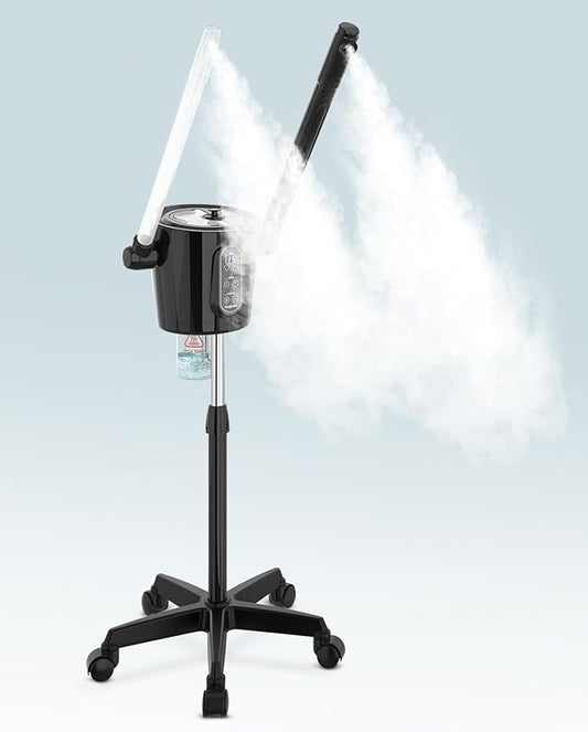 Kingsteam 2-in-1 Hot & Cold Facial Steamer with Ozone & Ionic Technology,Deep Cleansing & Moisturizing,30-Min Timer,Large Water Tank for Professional Estheticians, Beauty Salons & Home Use