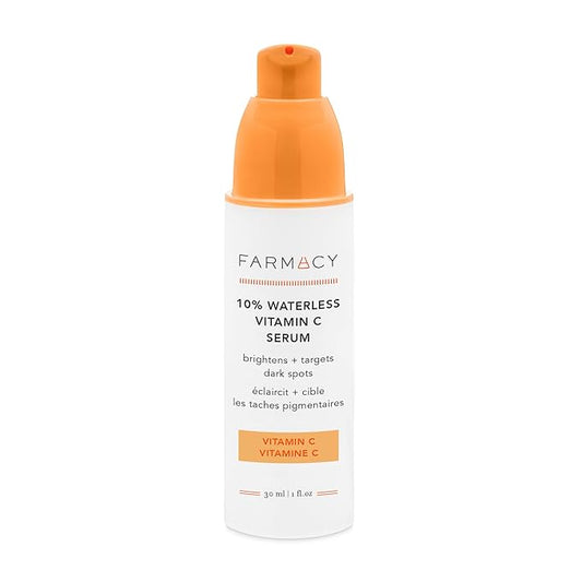 Farmacy 10% Vitamin C Serum for Face - Brightening Vitamin C Face Serum to Firm + Smooth Skin Texture - L Ascorbic Acid + Tangerine Peel Infused Skin Care to Hydrate and Even Skin Tone (30ml)