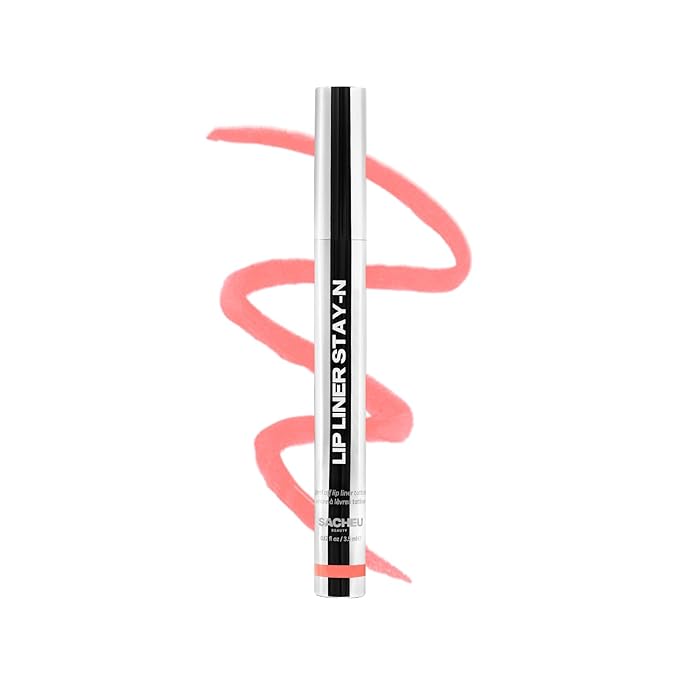Sacheu Lip Liner STAY-N Peel Off Lip Stain — Long Lasting Matte Lip Tattoo Transfer Proof Lipstain Infused with Hyaluronic Acid & Vitamin E for All Skin Types — Vegan & Cruelty-Free, Coreal