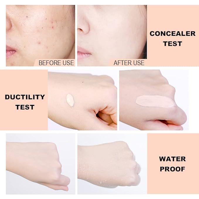 1 Pack Liquid Foundation Cream for Face Makeup,Durable Full Coverage Matte Concealer Make Up,Oil Control & Waterproof Base Primer -1 Fl.Oz (BEIGE 3#)