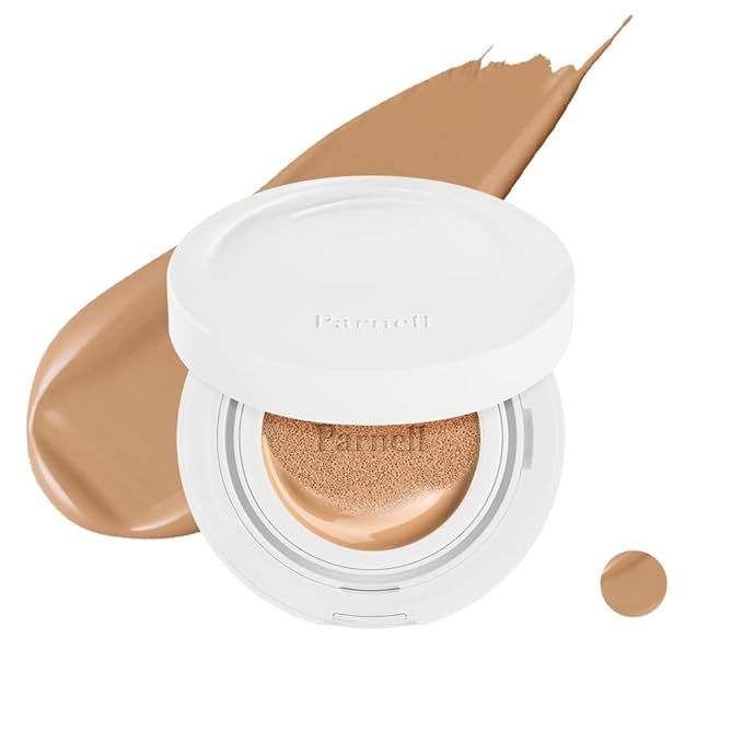 Parnell Cicamanu Serum Cushion - Moisturizing Foundation for Soothing, Coverage, Glass Skin and Lightweight for Sensitive and Dry Skin Pearl Skin (0.52 Fl Oz) (30W)