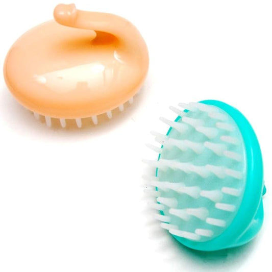 Hair Scalp Massage Shampoo Brush Massager (Assort Color_2 Pack)
