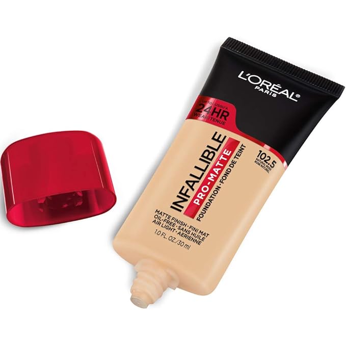 L'Oreal Paris Cosmetics Makeup Infallible Pro-Matte Liquid Longwear Foundation, Natural Rose, 1 fl oz