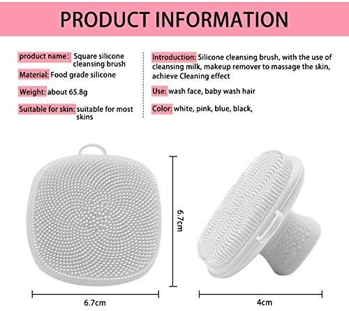 VWMYQ 2 Pack Face Scrubber, Silicone Face Wash Brush - Manual, Waterproof Facial Cleansing & Exfoliating Brushes