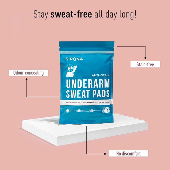 Sirona Under Arm Sweat pads - 12 pads