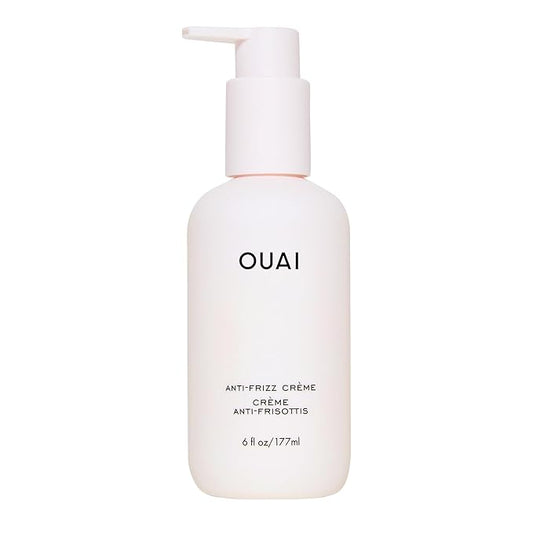 OUAI Anti Frizz Cream - Moisturizing Hair Cream with Frizz Control & Heat Protection - Provides Lasting Hydration with Jackfruit & Beetroot Extract - Paraben, Phthalate & Sulfate Free (6 oz)