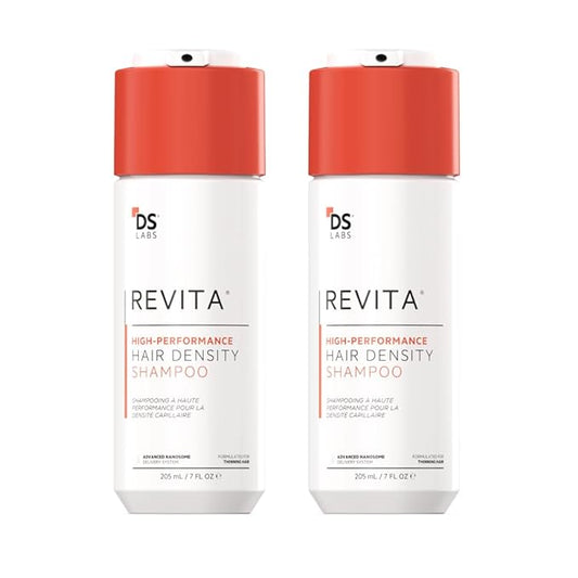 DS Labs Revita Shampoo – High-Performance Hair Density Shampoo, Volumizing & Thickening, Fuller, Healthier-Looking Hair, Sulfate & Silicone Free, For Men & Women, 205mL (Pack of 2)