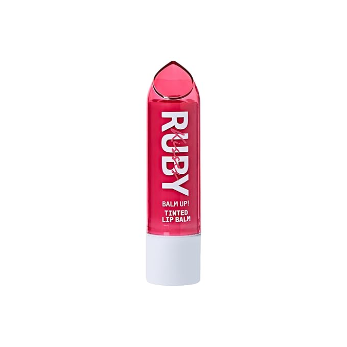 Ruby Kisses Balm Up Tinted Lip Balm, Non-Greasy Hydrating Formula, Nourishing Coconut Core & Vitamin E Infused, Lip Care with Natural Shine, Lightweight Sheer Color (Red)