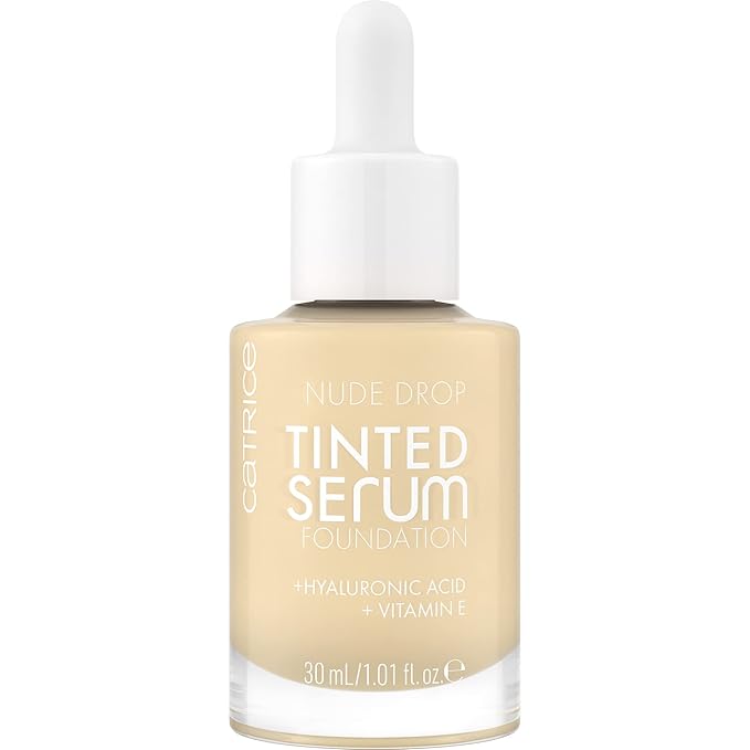 Catrice | Nude Drop Tinted Serum Foundation | Lightweight, Hydrating, Buildable Coverage | Enriched with Hyaluronic Acid & Vitamin E | Vegan & Cruelty Free (002N)