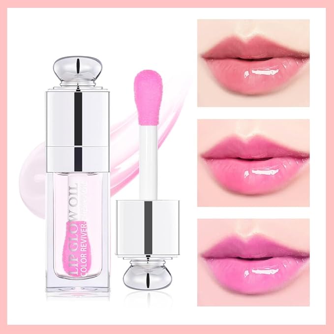 Moisturizing Lip Oil,No-Sticky Gloss Balm Care,Fruit Flavoured Oil for Dry Lip's Hydrating and Nourishing (013#Strawberry) 0.2 OZ