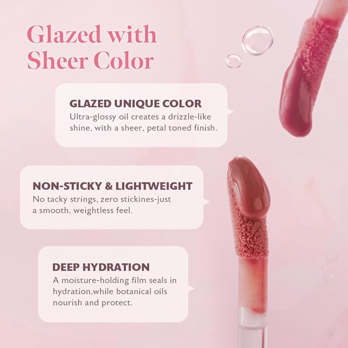 MILKTOUCH Dew Stain Sheer Lip Gloss (07 Mauve Shower, 0.14 Fl Oz (Pack of 1))